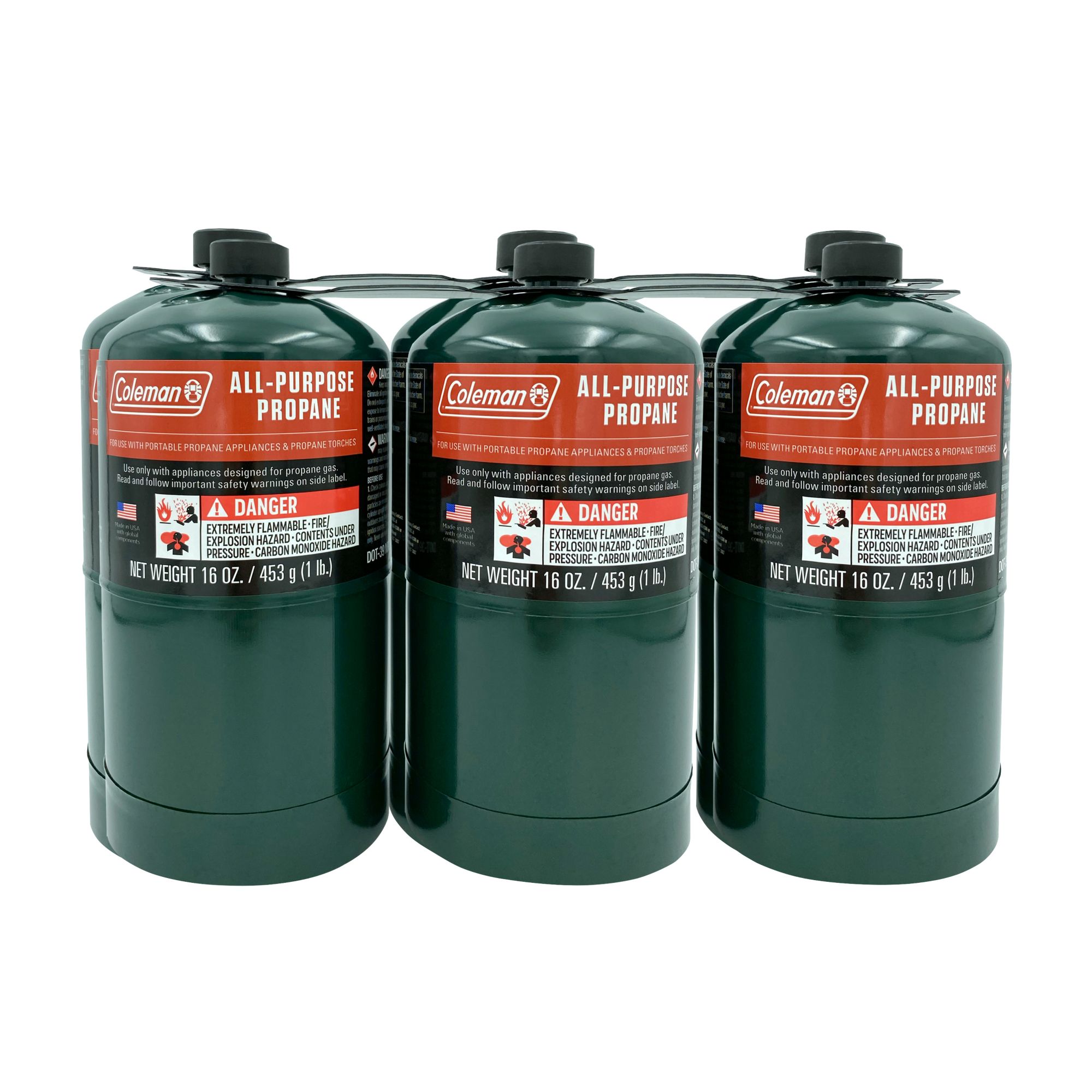 16 oz, Propane Camping Cylinde 4-Pack