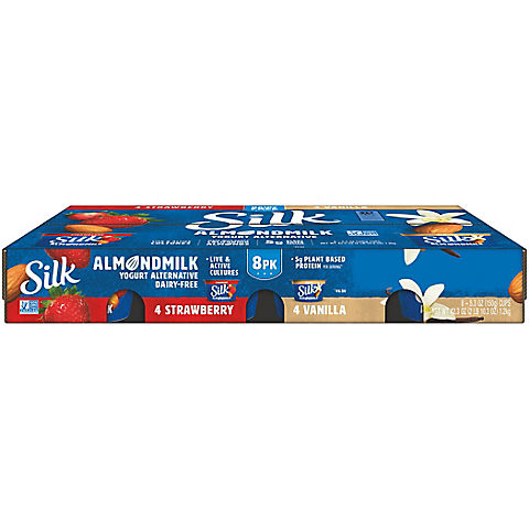 Silk Almondmilk Yogurt Alternative Strawberry and Vanilla, 8 ct.