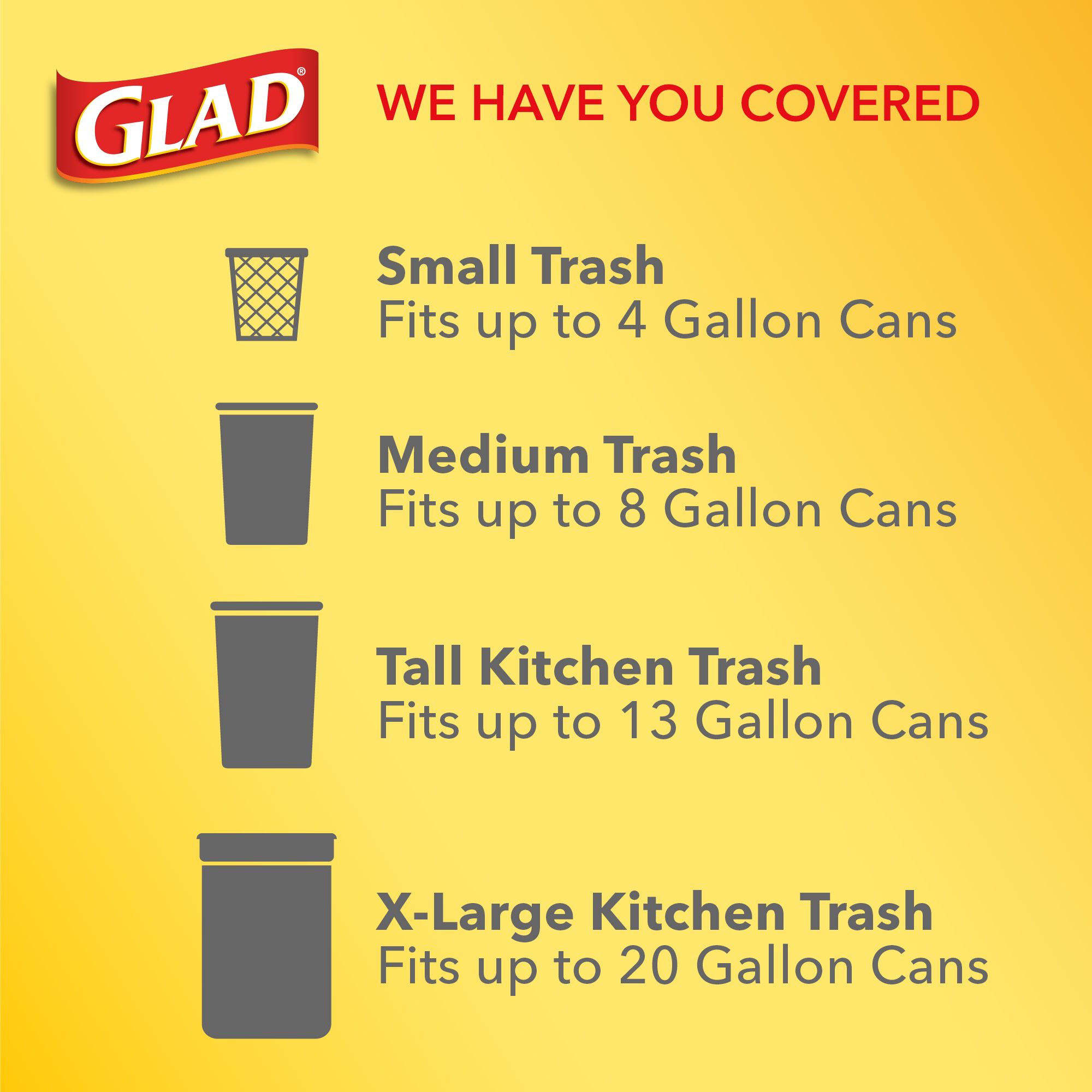 Glad Tall Kitchen Drawstring Trash Bags Gain Febreze Freshness 13 Gallon  150 Ct