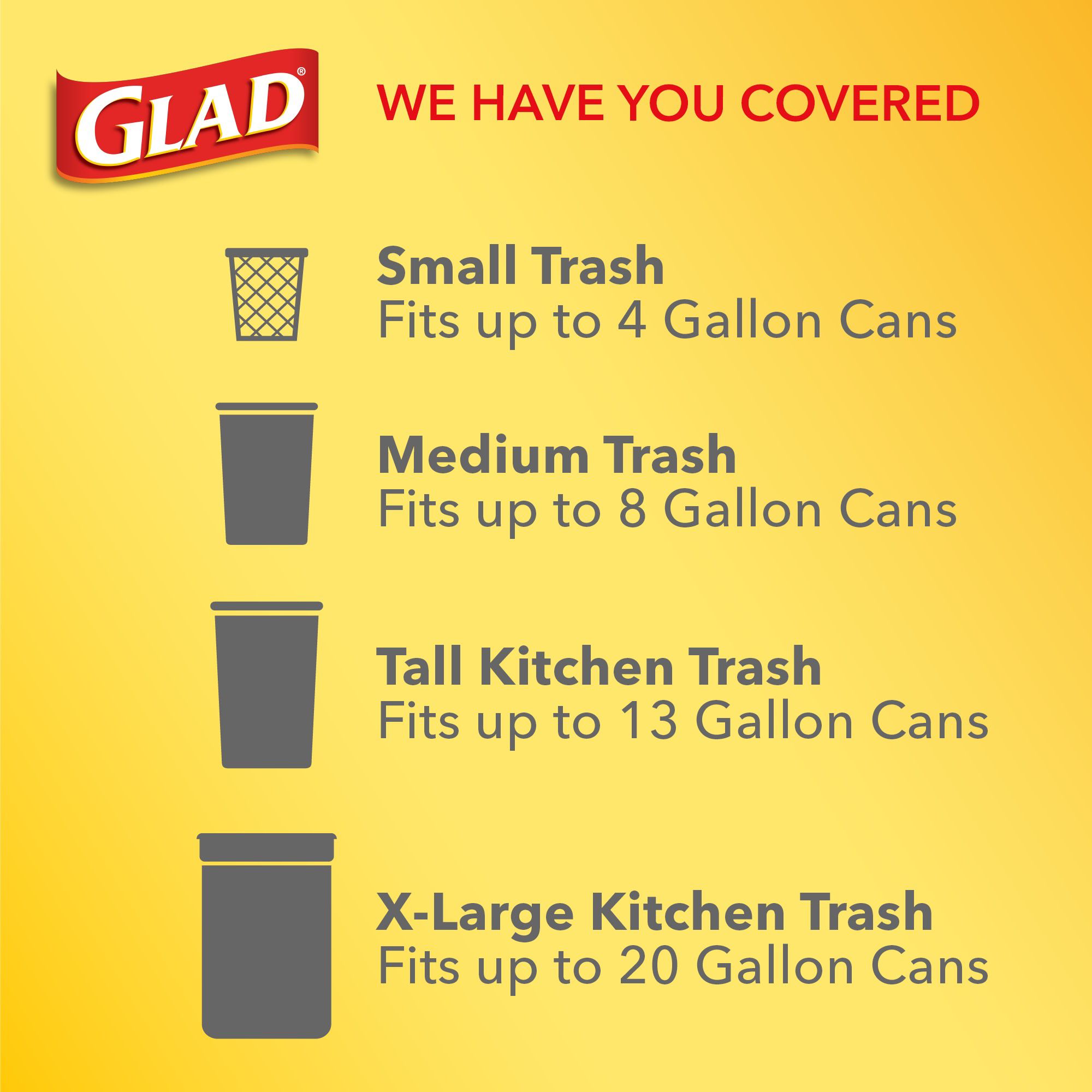 Glad ForceFlex Tall Kitchen White Trash Bags, Original Scent (13 Gal., 150  Ct.)