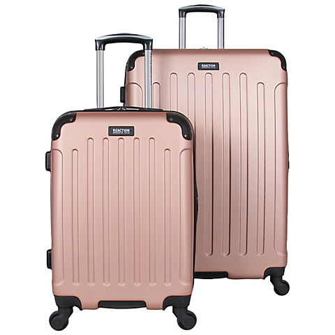 Kenneth Cole Reaction 20" and 28" ABS Expandable 4-Wheel Two Piece Luggage Set- Rose Gold