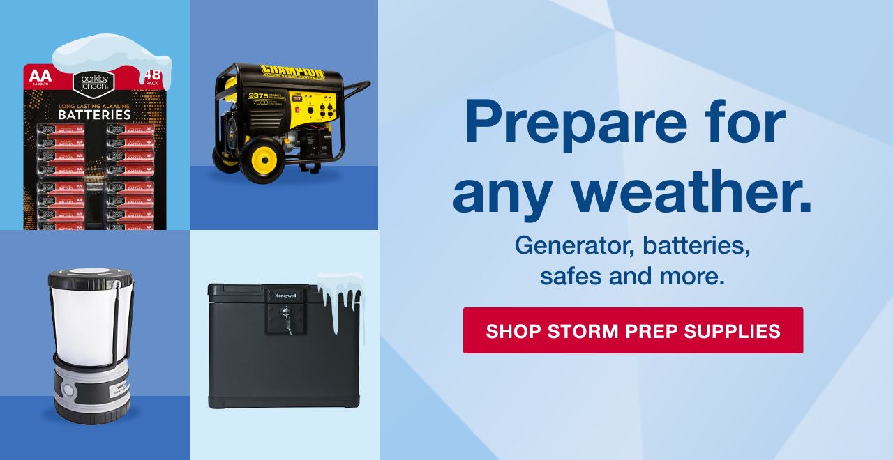 Prepare for any weather. Shop storm prep supplies