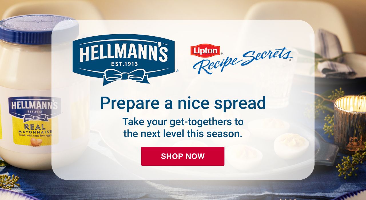 Hellmann's Recipe Secrets Prepare a nice spread this season. 