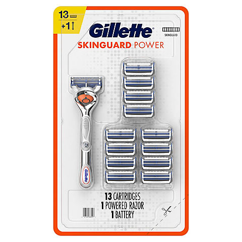 Gillette SkinGuard Power Men's Razor Handle, 13 ct.