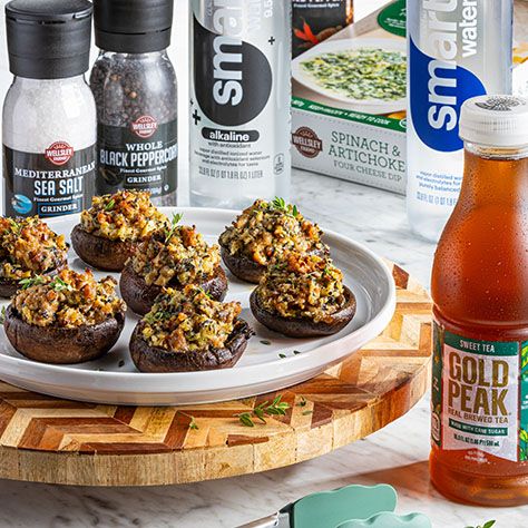 Recipe Name: Italian Sausage, Spinach & Artichoke-Stuffed Mushrooms​ ​