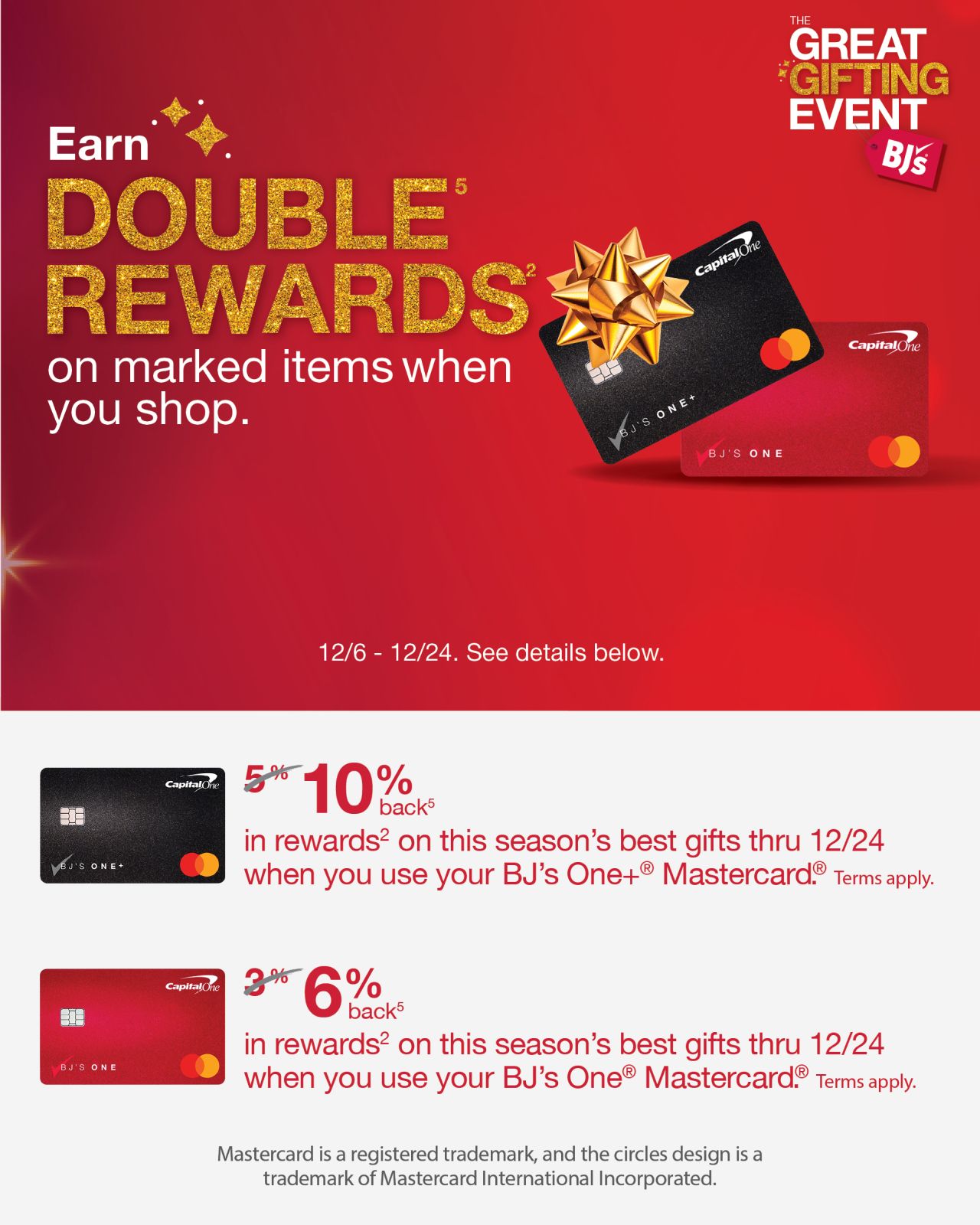 Great gifting event. Earn double rewards on marked items when you shop. See details below.