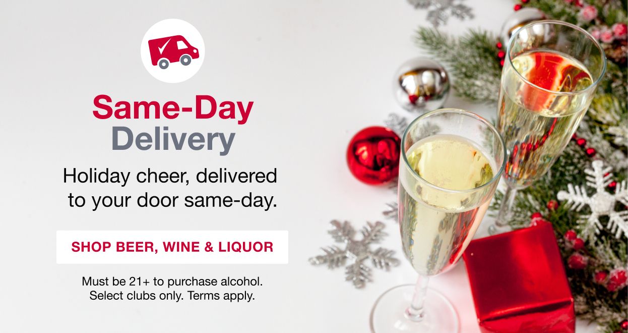 Get in the Spirit. Get beer, wine & liquor delivered to your door same-day. Must be 21+ to purchase alcohol. Shop Beer, Wine & Liquor. 