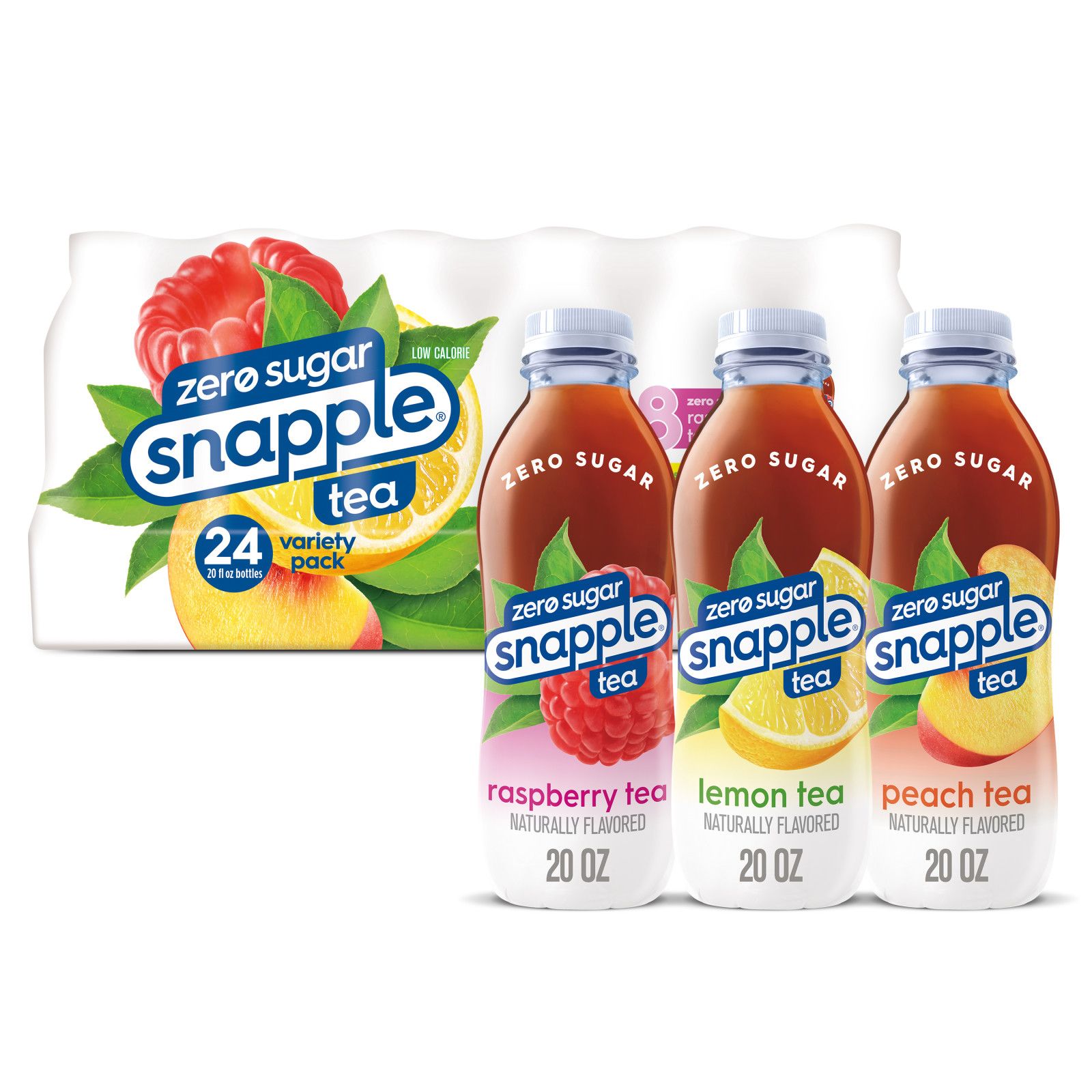  Diet Snapple Peach Tea, 16 fl oz (12 Plastic Bottles