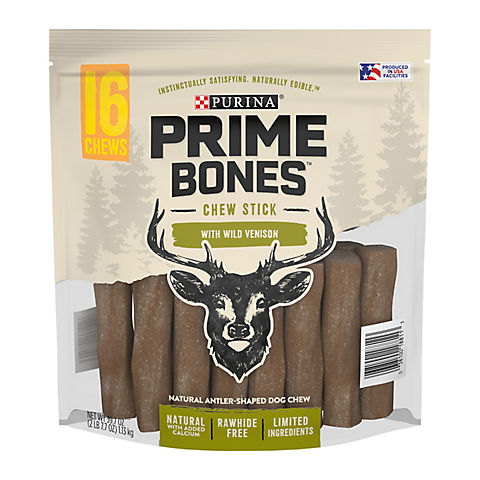 Purina Prime Bones Chew Stick with Wild Venison, 39.7 oz.
