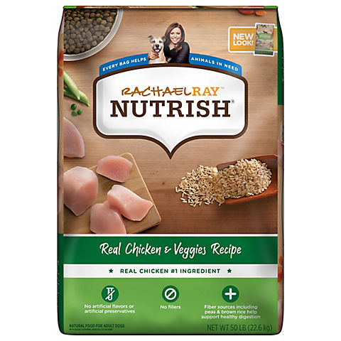 Rachael Ray Nutrish Chicken and Veggie Dry Dog Food, 50 lbs.