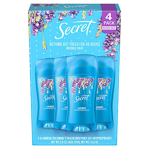 Secret Fresh Luxe Lavender Deodorant Value Pack, 4 pk.