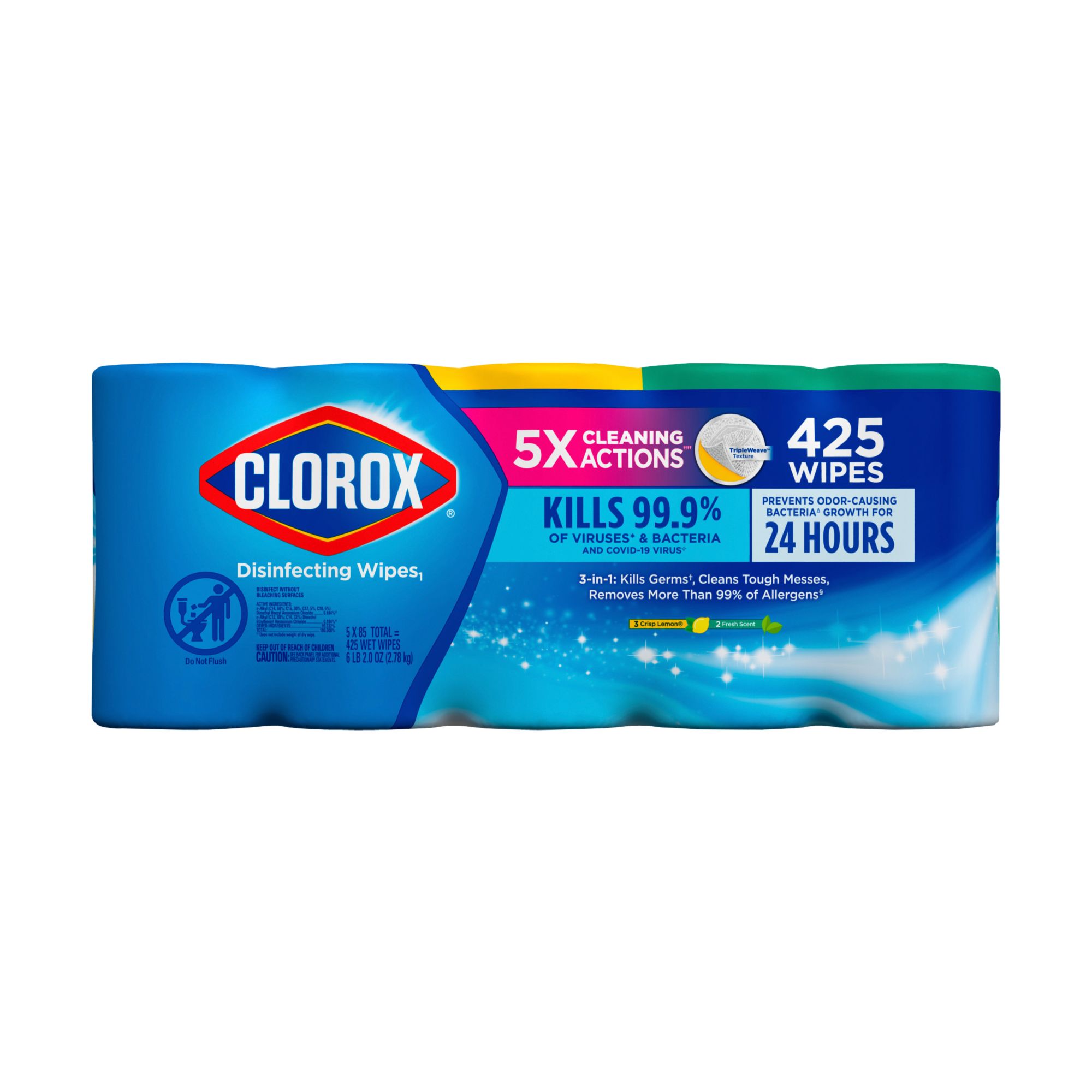 Clorox Disinfecting Wipes, Variety Pack, 85-count, 5-pack