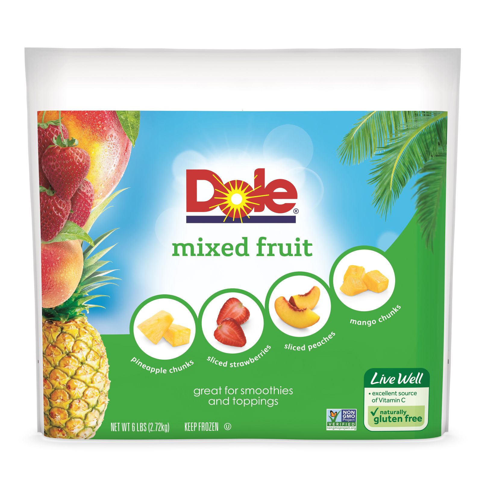 Dole® Frozen Mixed Fruit and Green Veggie Smoothie Mix - Dole