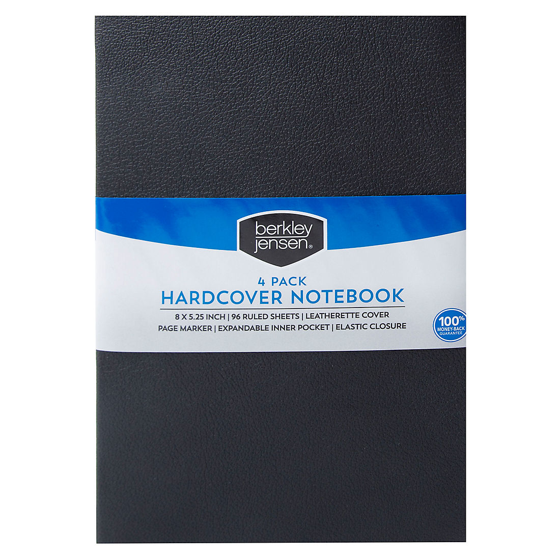 Black Paper Journal: Wide Ruled Lined Paper, Black Pages & white Lines, Black Leather Texture Cover, 100 pages