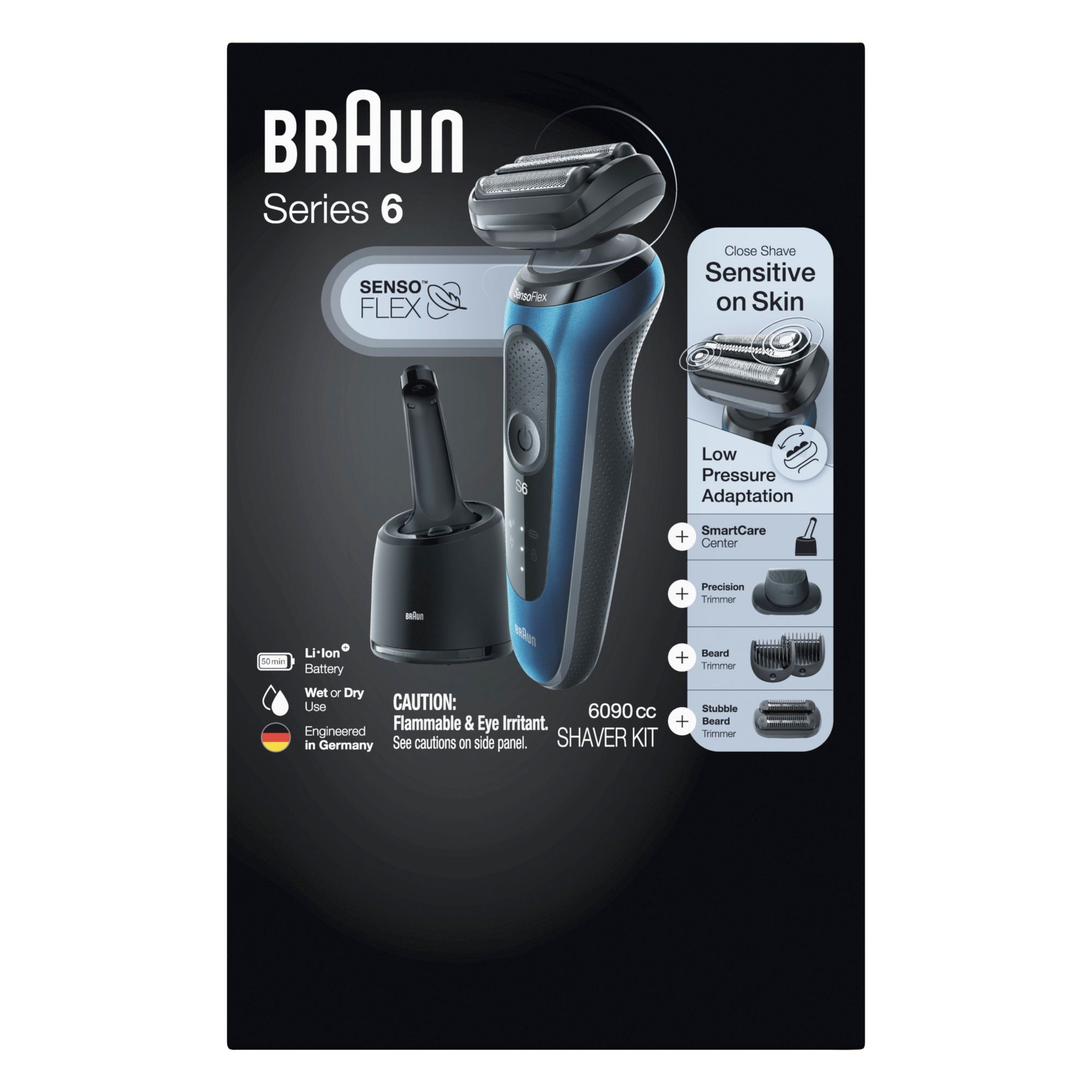rechargeable electric razor with trimmer