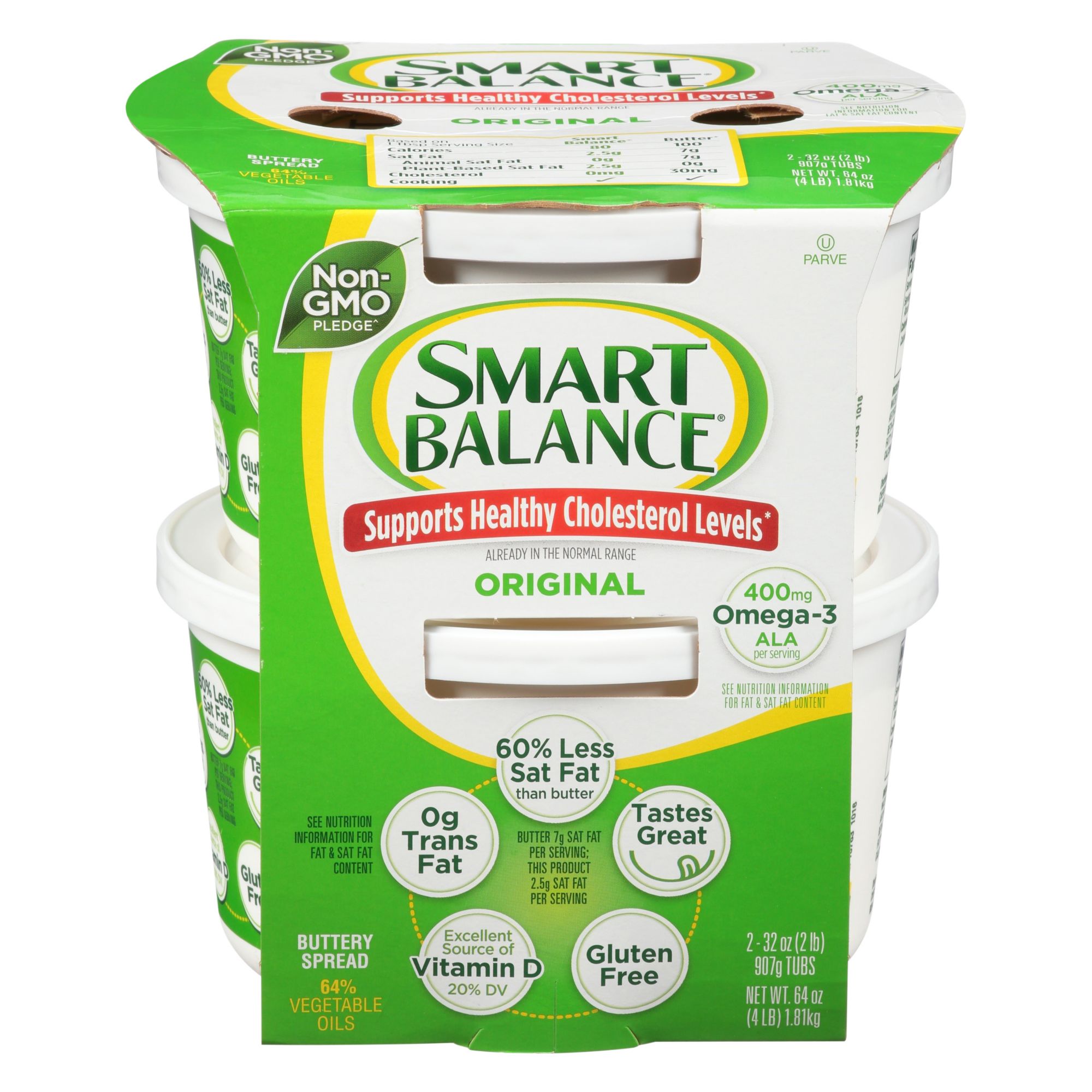 Smart Balance Original Spreadable Butter and Margarine Alternative, 15 oz  Tub