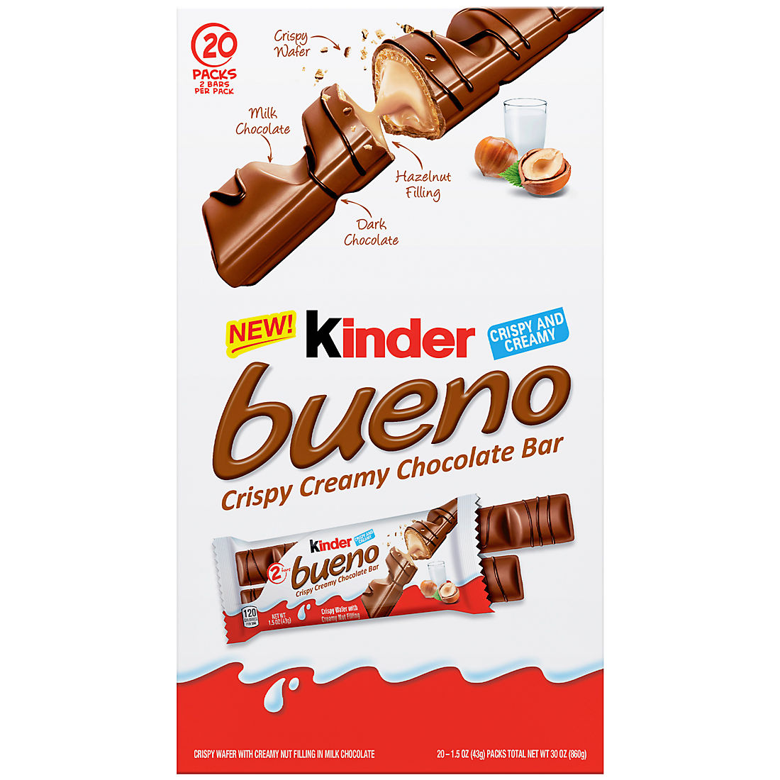Kinder Bueno Crispy Creamy Chocolate Bars | BJ\'s Wholesale Club | Billiger Donnerstag