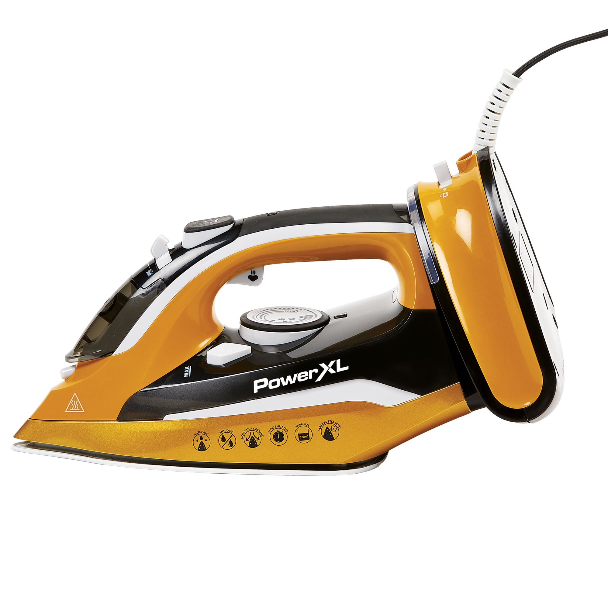 PowerXL Deluxe 1500W Cordless Iron, Steamer w/Power Base Cordless  Lightweight 