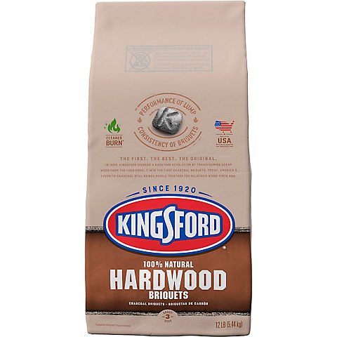 Kingsford Charcoal Briquettes with 100% Natural Hardwood, 12 lbs.