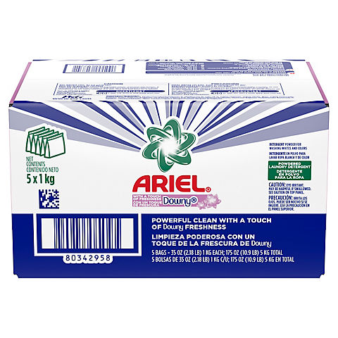Ariel with Downy Freshness Powdered Laundry Detergent, 5 ct.