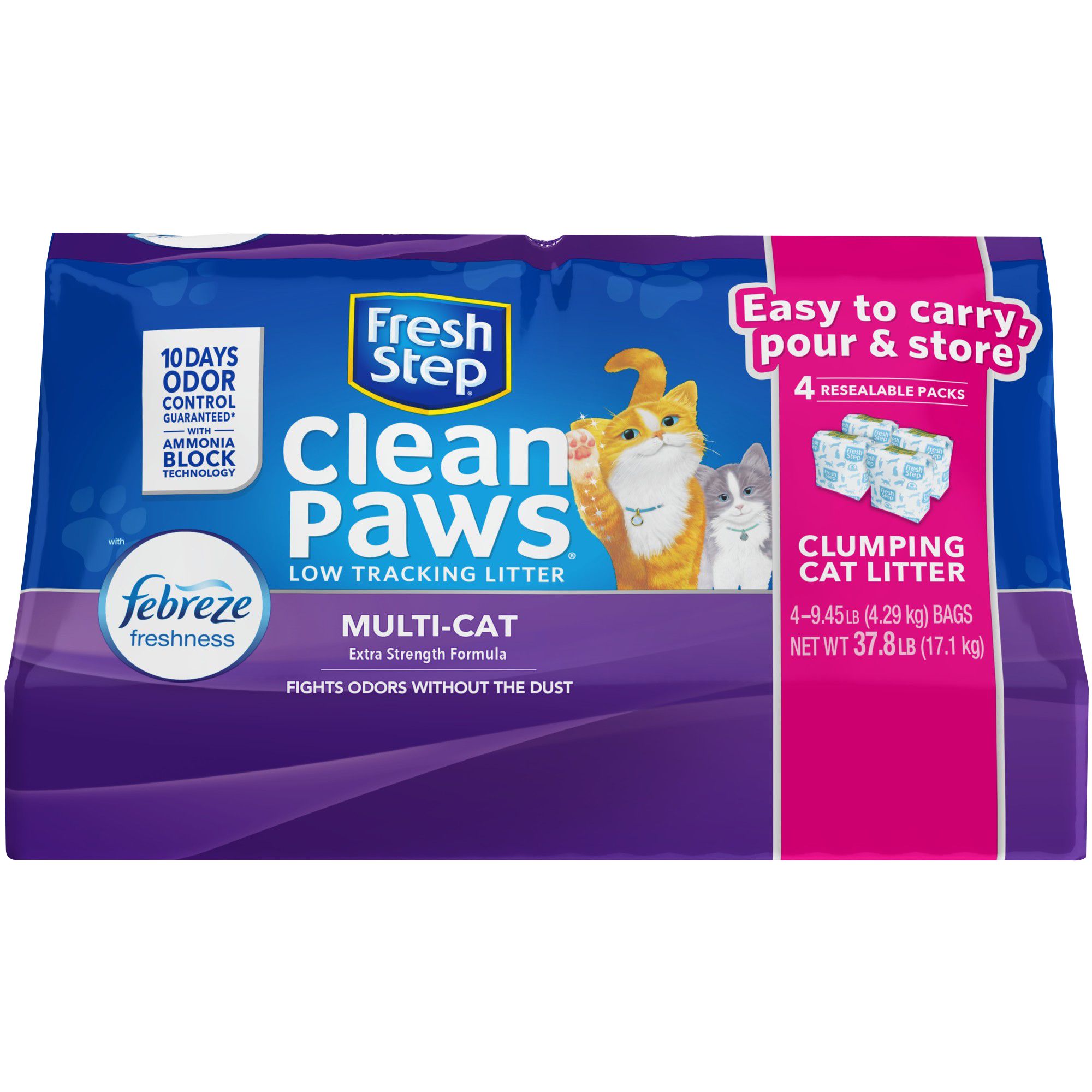 Fresh step clean clearance paws low tracking litter