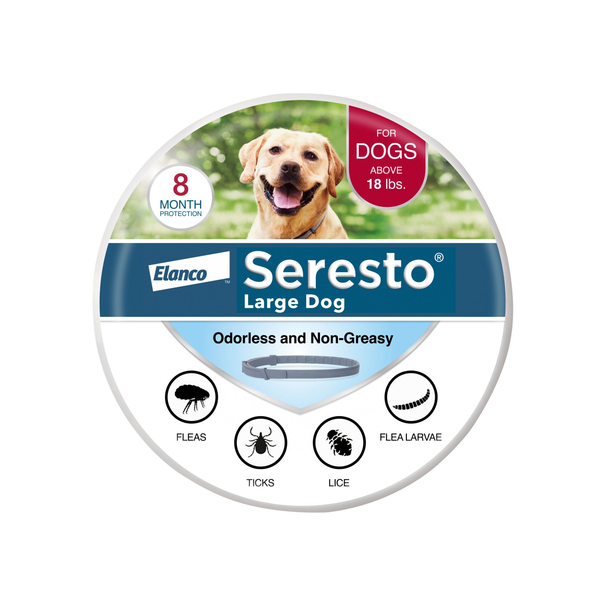 Seresto Flea and Tick Prevention Collar for Large Dogs 8 Month Treatment