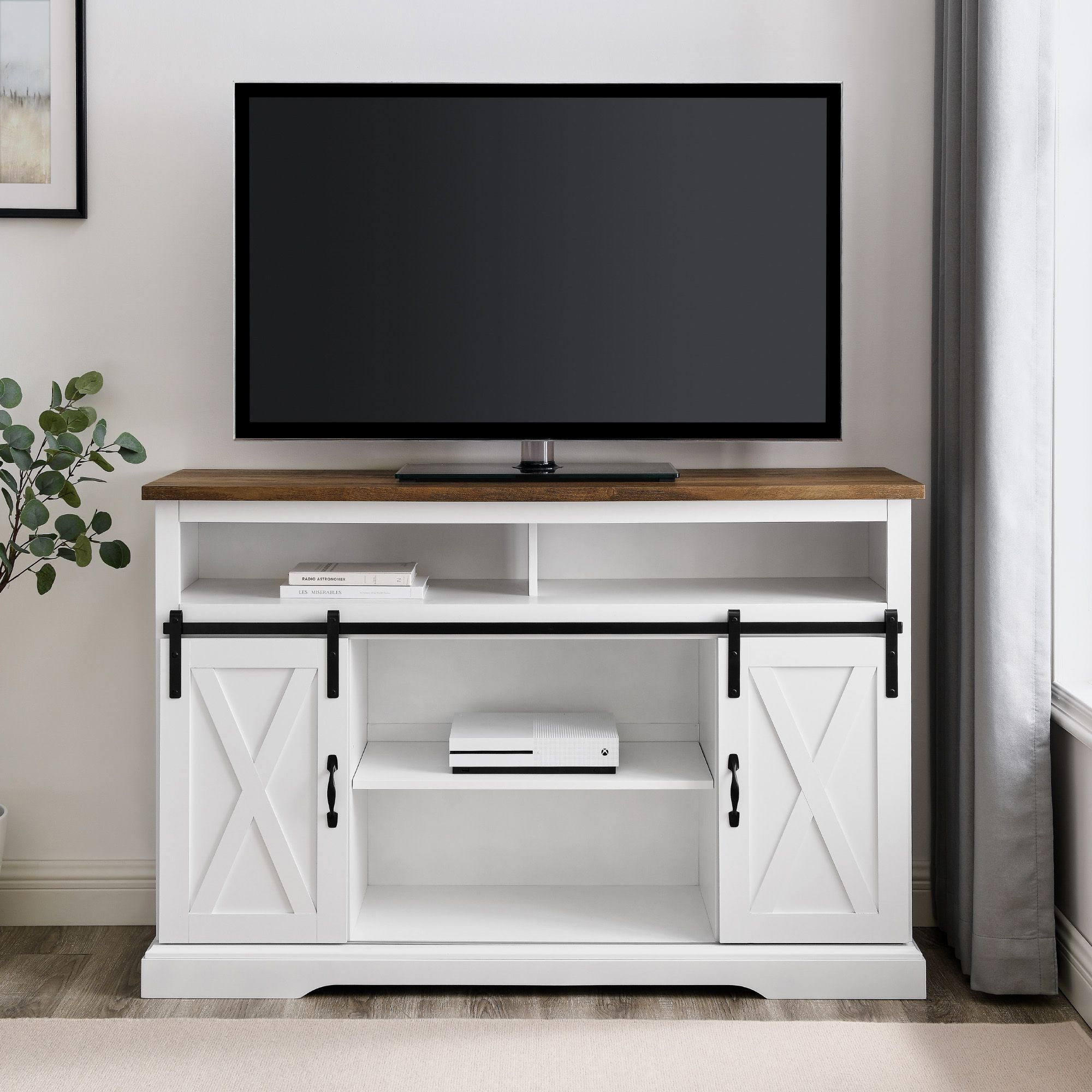 White farmhouse deals tv stand