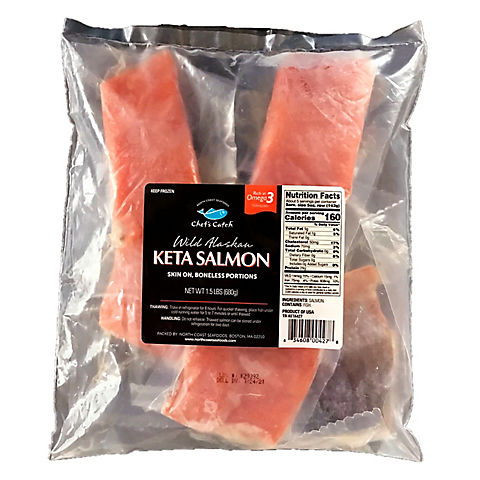 Chef's Catch Keta Salmon Portions, 1.5 lbs.