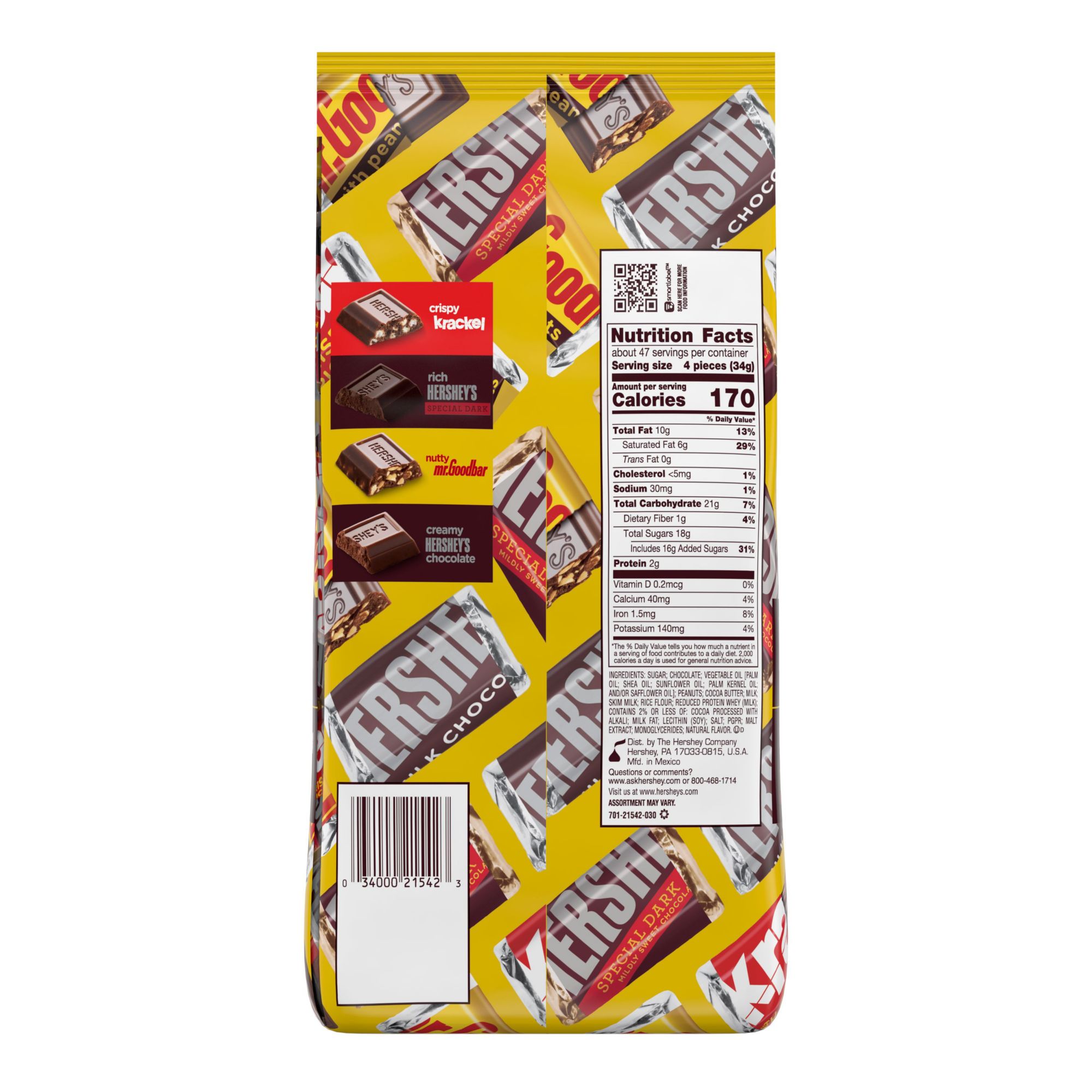 Butterfinger, Crunch, 100 Grand & Baby Ruth Assorted Chocolate Bar Variety  Pack, 30CT