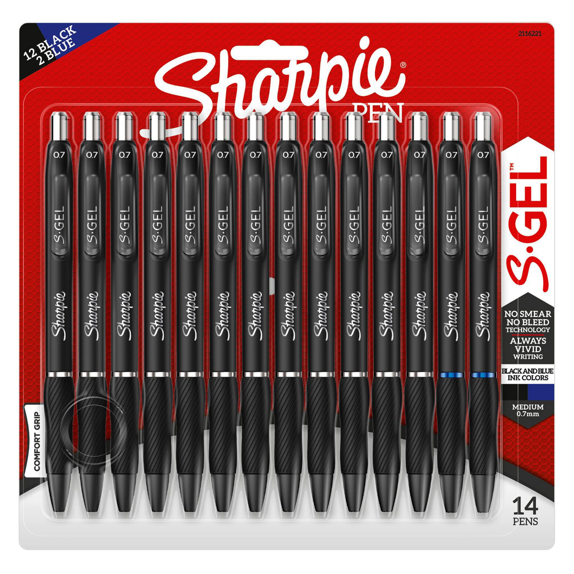 Sharpie Felt Tip Pens, Medium Point, Black, 2 Count 