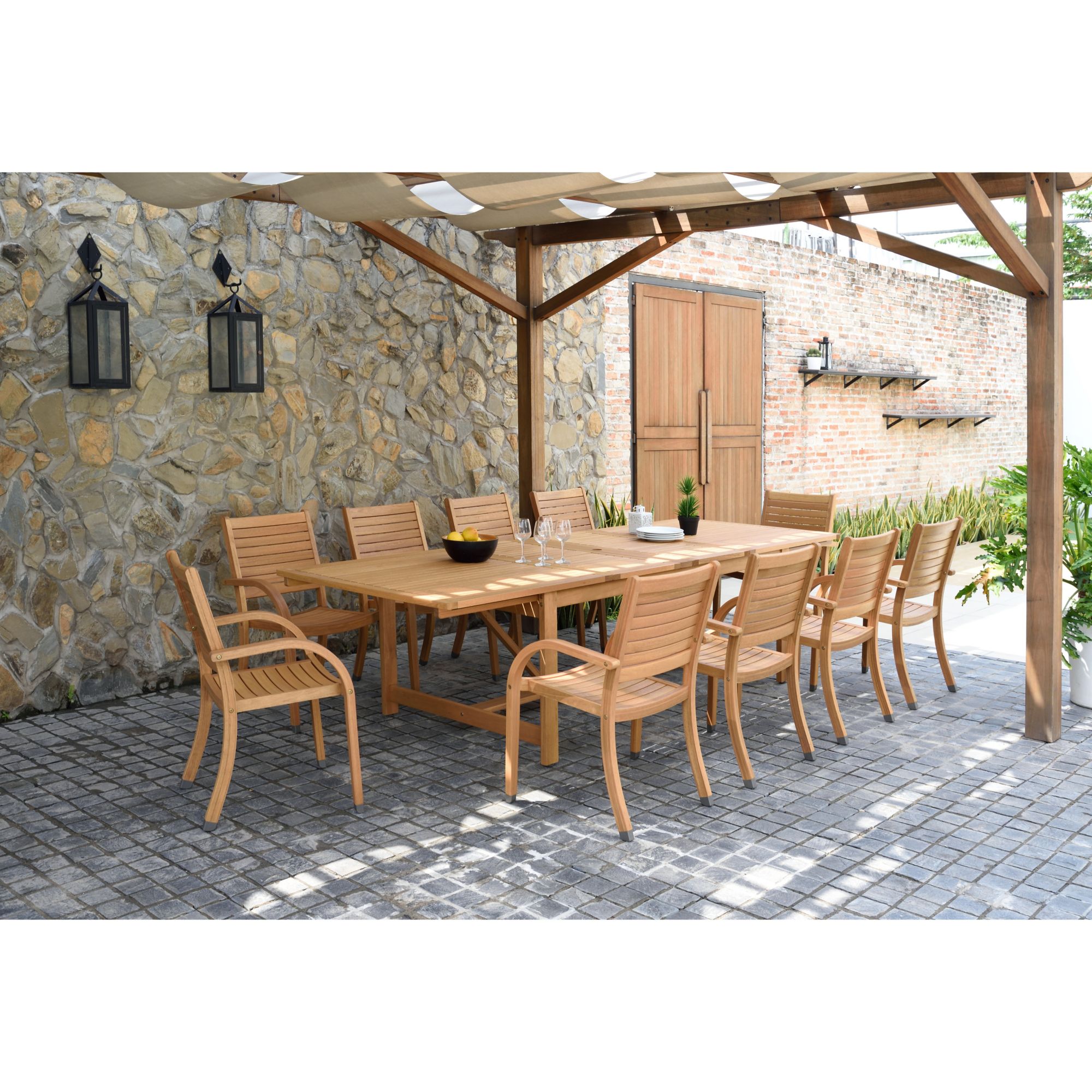 Expandable patio table discount set