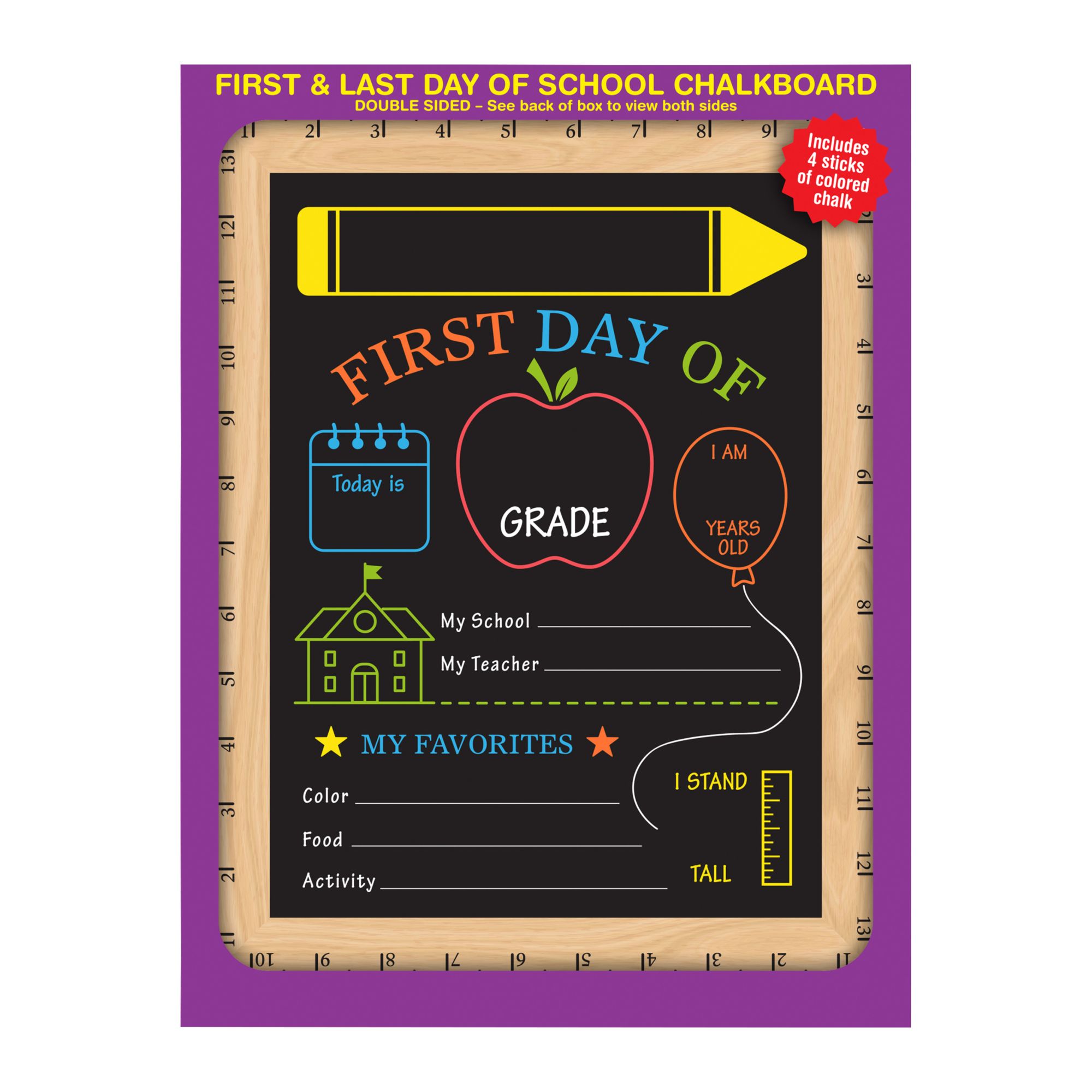 First Day School Chalkboard Reusable