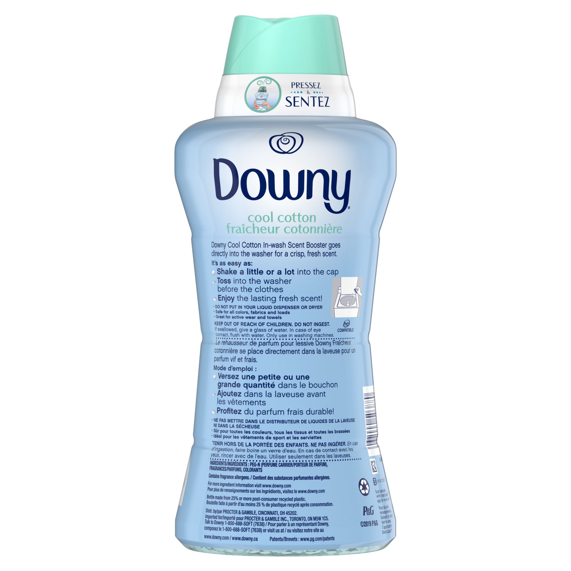 Downy Unstopables Cool Cotton In-Wash Scent Booster Beads, 18.2 oz