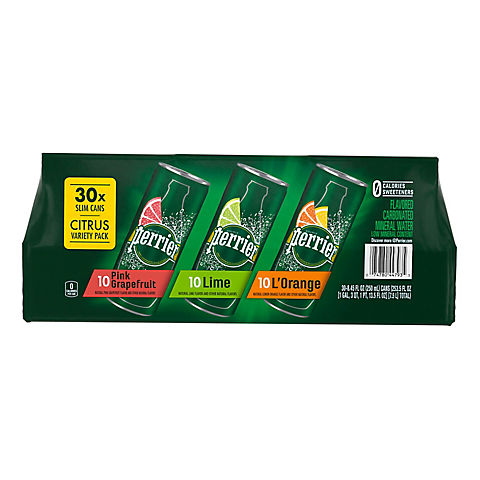 Perrier Rainbow Sparkling Water Variety Pack, 30 ct.