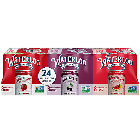 Waterloo Sparkling Water Variety Pack, 24 pk./12 oz.