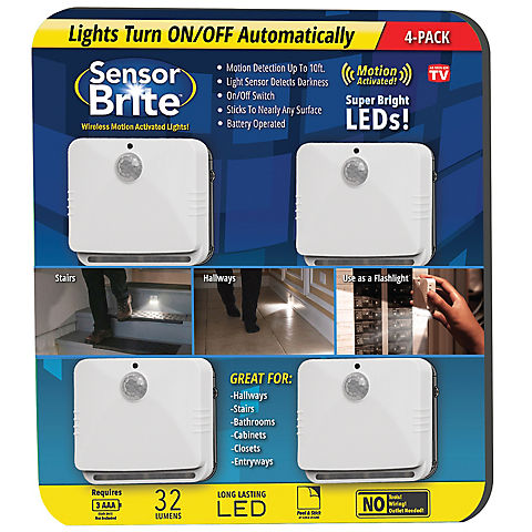 Sensor Brite Motion Activated LED Night Light, 4 pk.