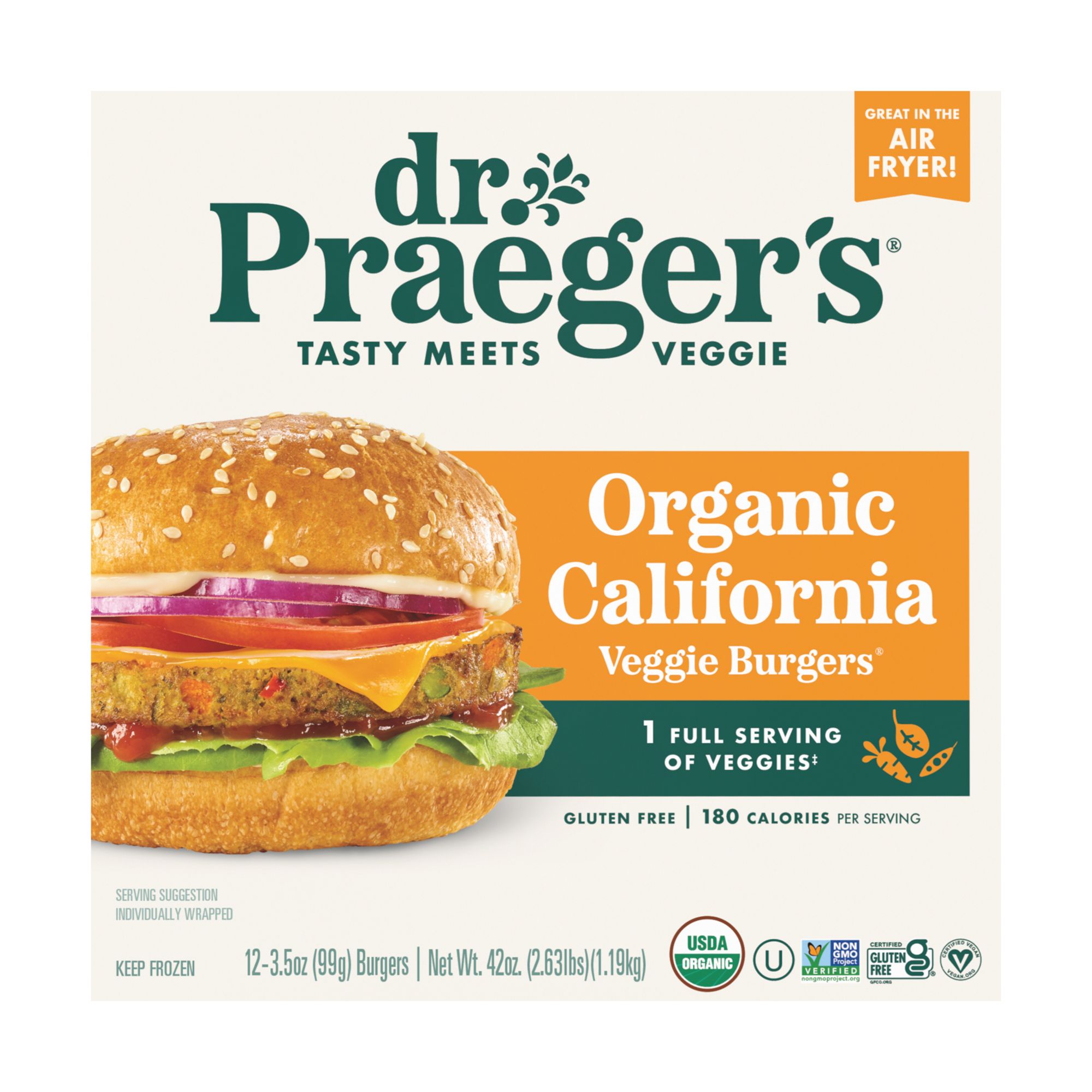 Praeger's Purely Sensible Foods Organic California Veggie Burger, 12, Vegan Burgers Near Me