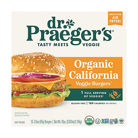 Dr. Praeger's Purely Sensible Foods Organic California Veggie Burger, 12 ct./3.5 oz.