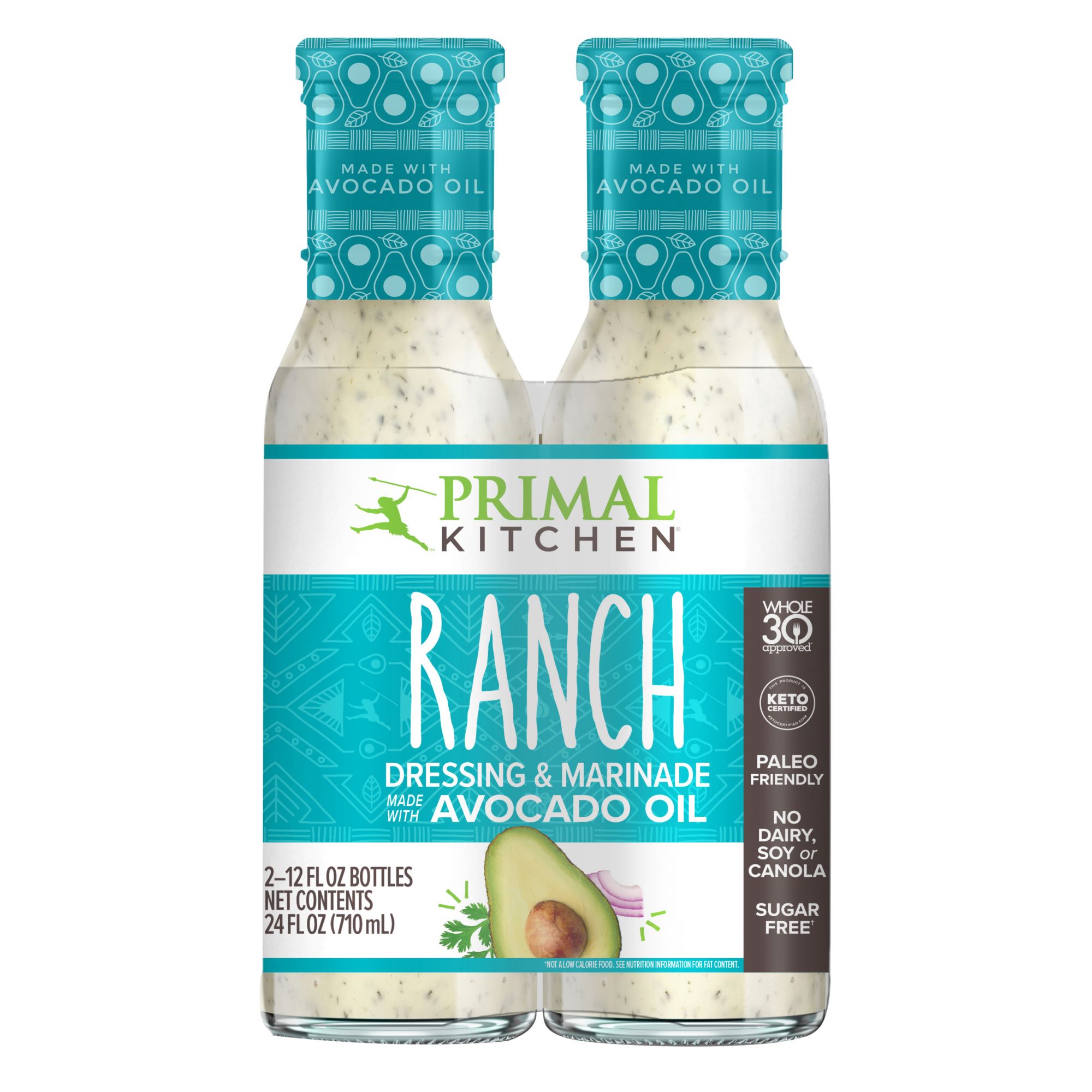 Primal Kitchen Dressing & Marinade, Vegan Ranch - 8 fl oz