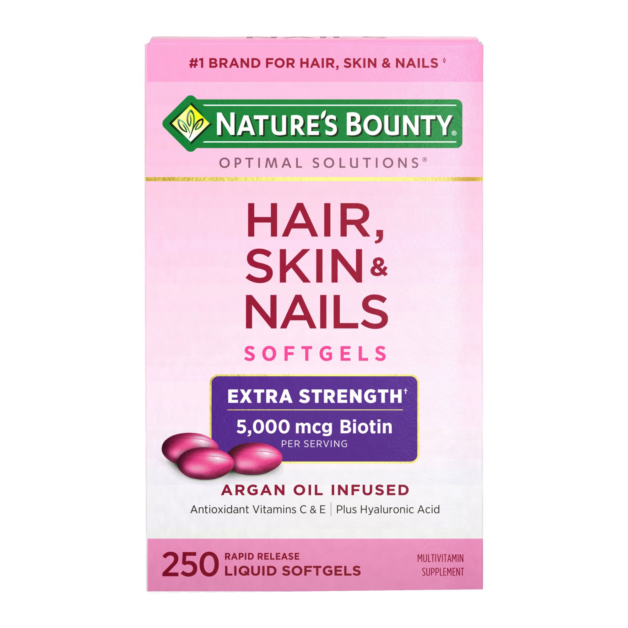 Amazon.com: Nature's Bounty Hair, Skin and Nails, 230 Gummies (2 Pack) :  Health & Household