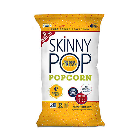 SkinnyPop Aged White Cheddar Cheese Popcorn, 14 oz.