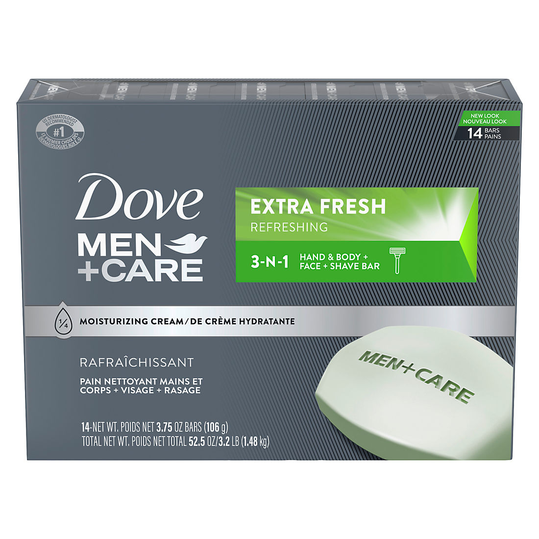 Dove Men Soap Bar + Extra 14 ct - BJs Wholesale Club