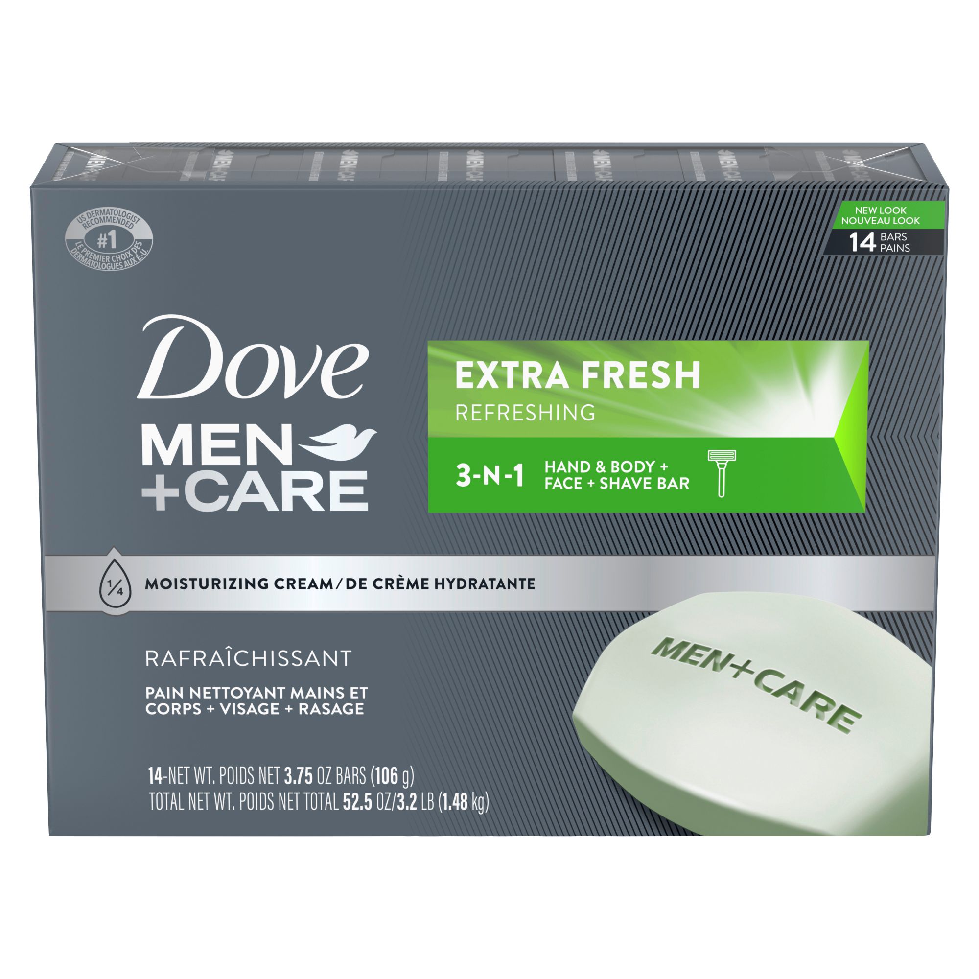 Dove Men + Care Extra Fresh Bar Soap, 14 ct.