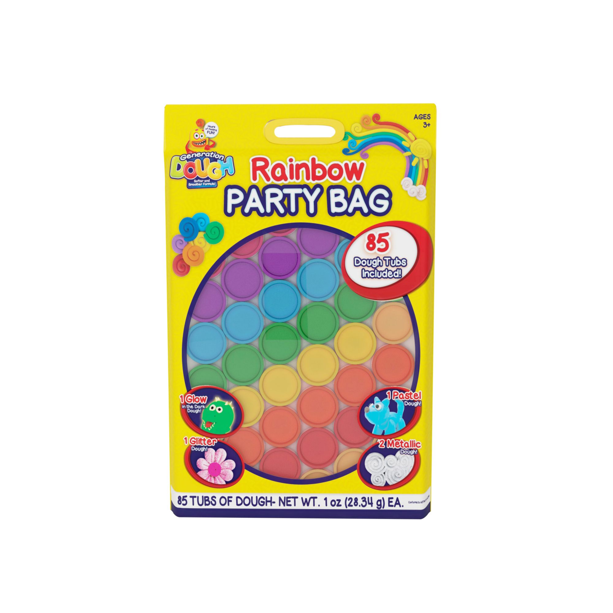 KIDDY DOUGH 80 Pack Of Birthday Party Favors Dough (1oz Dough Tubs)