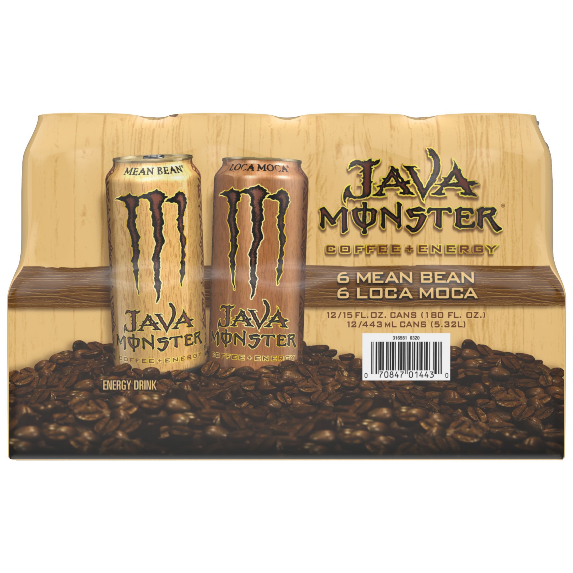 Monster Energy, Original, Energy Drink, 12 fl oz, 6 Pack