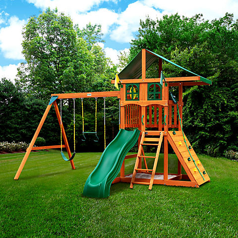 Avalon Deluxe Swing Set with Vinyl Canopy