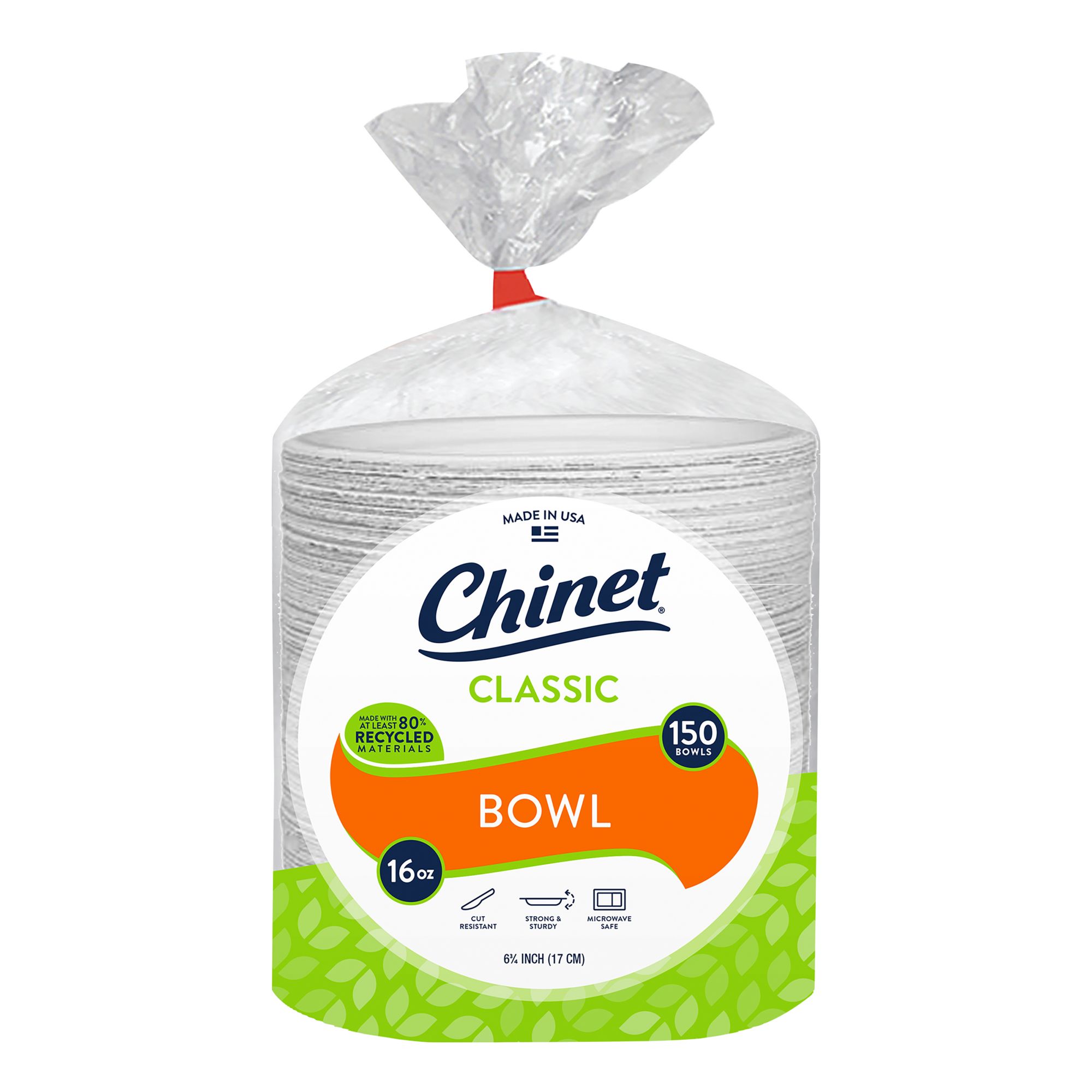 Chinet Classic 12 oz Disposable Bowls - 125 / Pack - Disposable