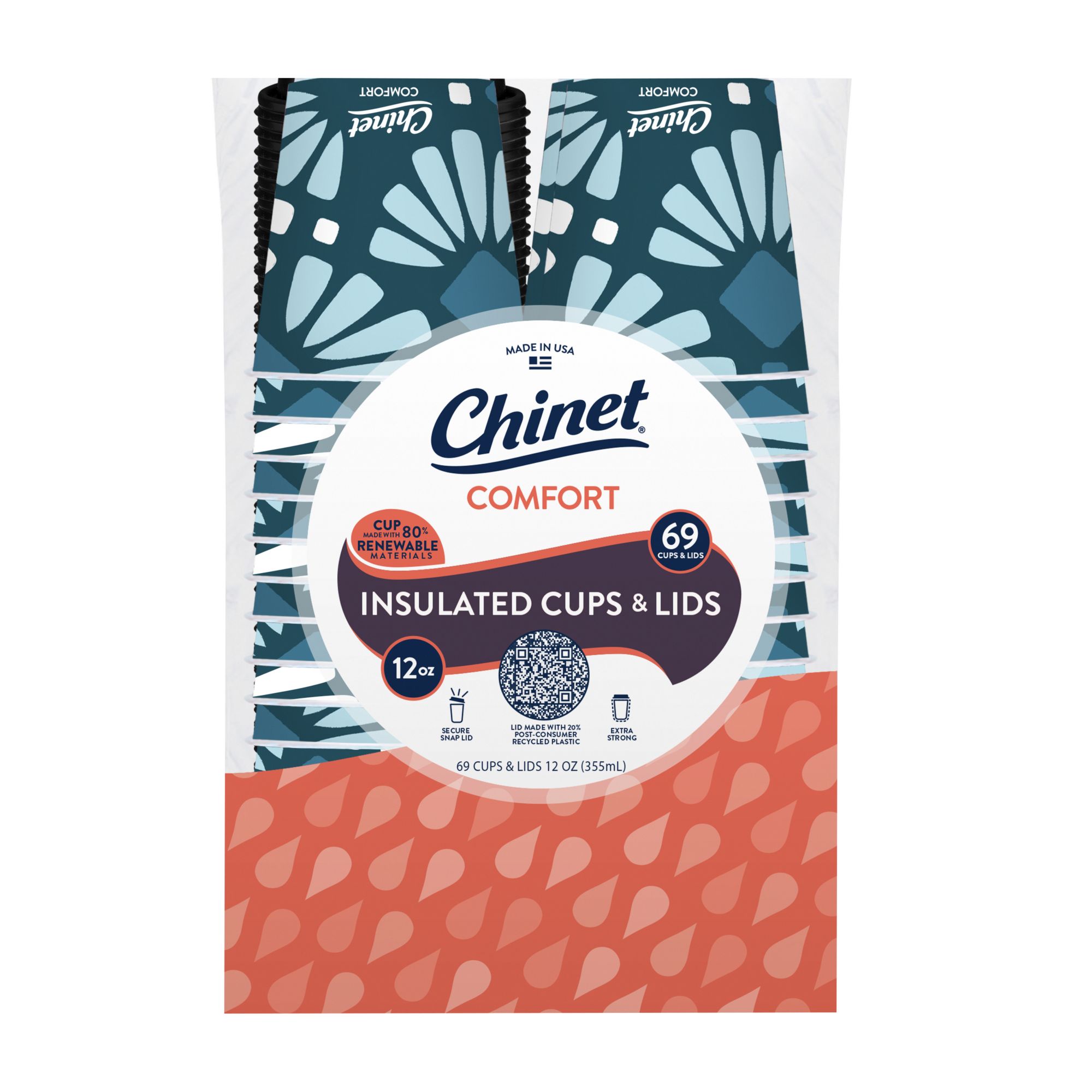 Choice 12 oz. White Smooth Double Wall Paper Hot Cup - 25/Pack