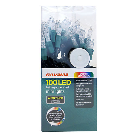 Sylvania Battery Operated Color Changing LED Light Set, 50 ct./2 pk.