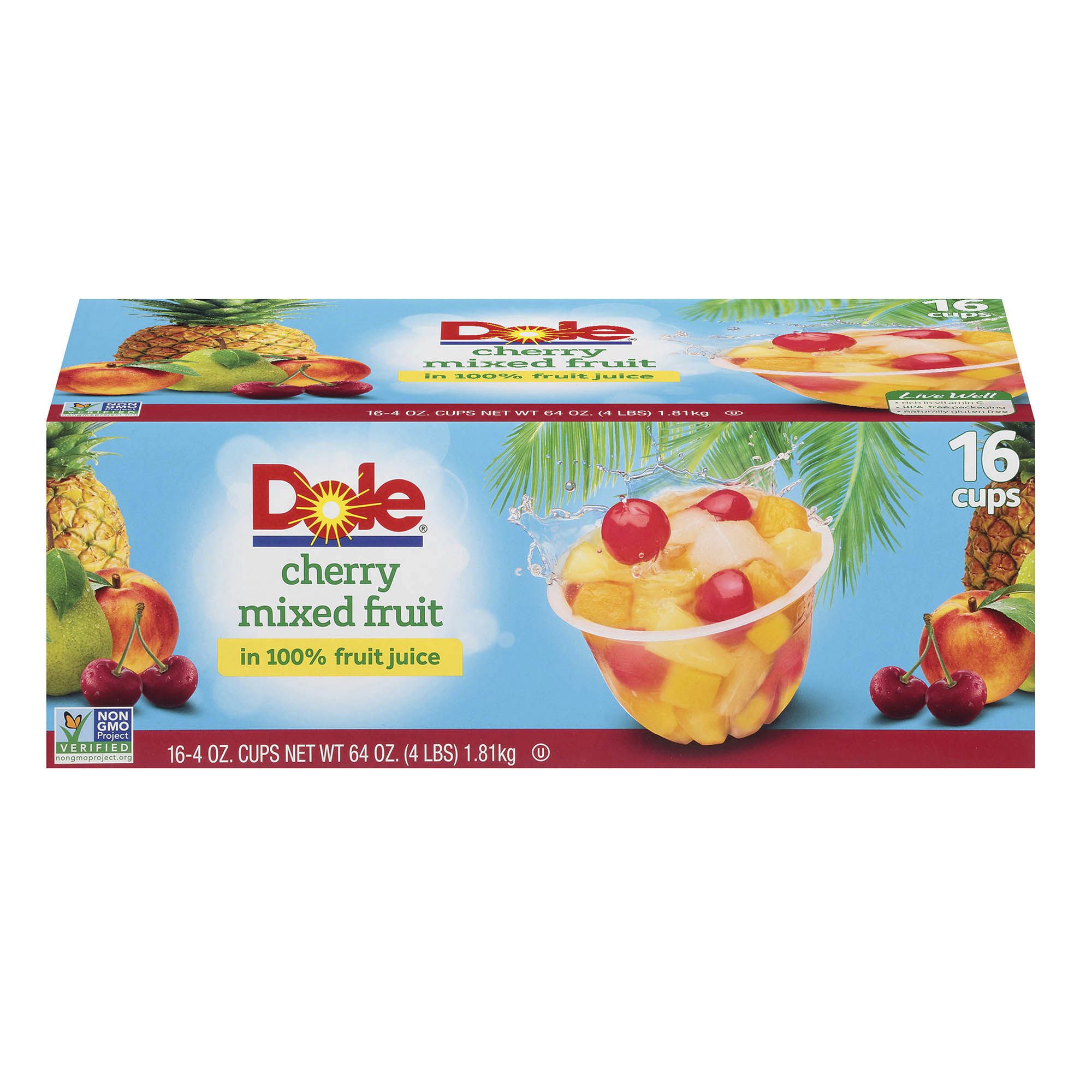 Dole Cherry Mixed Fruit Bowls, 16 pk./4 oz